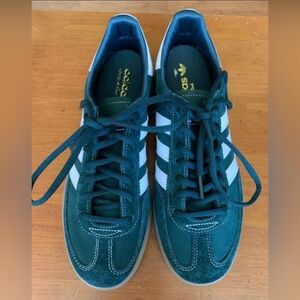 Adidas Green and White Gazelle Athletic Shoes